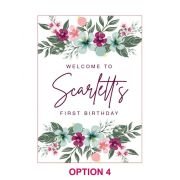 Printed A1 Size Birthday Welcome Sign