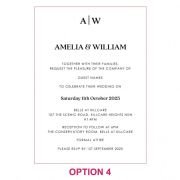 Engraved 5×7 Acrylic Wedding Invitations