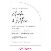 Engraved 5×7 Acrylic Semi Arch Wedding Invitations