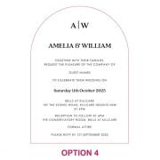 Engraved 5×7 Acrylic Arch Wedding Invitations