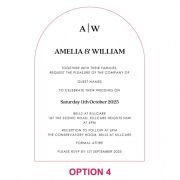 Engraved 5×7 Mirror Acrylic Arch Wedding Invitations