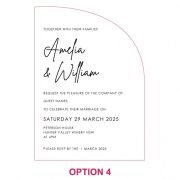 Engraved 5×7 Mirror Acrylic Semi Arch Wedding Invitations