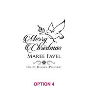Corporate Christmas 360ml Engraved Wine Glasses