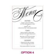 Engraved 5×7 Mirror Acrylic Wedding Menus