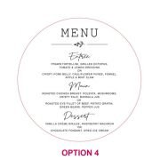 Engraved Round Acrylic Wedding Menus