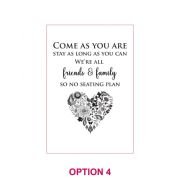 Engraved Clear Acrylic Gifts & Cards Sign with Wooden Base