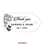 Engraved Wooden Rectangle Wedding Gift Tags
