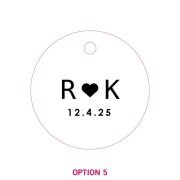 Engraved Wooden Round Wedding Gift Tags