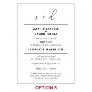 Engraved 5×7 Mirror Acrylic Wedding Invitations
