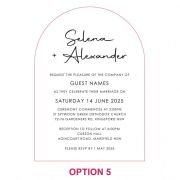 Engraved 5×7 Acrylic Arch Wedding Invitations