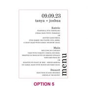 Engraved 5×7 Mirror Acrylic Wedding Menus