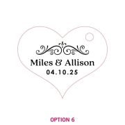 Engraved Wooden Heart Wedding Gift Tags
