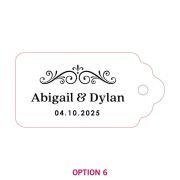 Engraved Wooden Rectangle Wedding Gift Tags