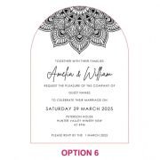 Engraved 5×7 Acrylic Arch Wedding Invitations