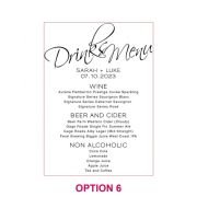 Engraved 5×7 Mirror Acrylic Wedding Menus