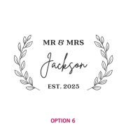 Engraved Wedding Cork Coaster