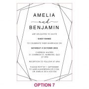 Engraved 5×7 Acrylic Wedding Invitations