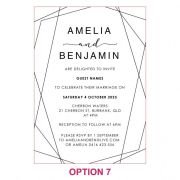 Engraved 5×7 Mirror Acrylic Wedding Invitations