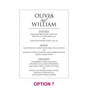 Engraved 5×7 Mirror Acrylic Wedding Menus