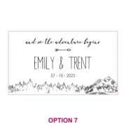 Engraved Acrylic Wedding Sign with Wooden Base