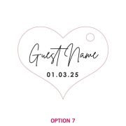 Engraved Wooden Heart Wedding Gift Tags