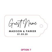 Engraved Wooden Rectangle Wedding Gift Tags