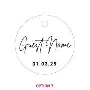 Engraved Wooden Round Wedding Gift Tags