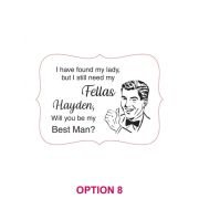 Engraved Wooden Bridal Party Acceptance Card