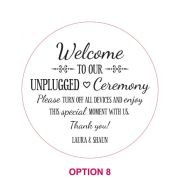 Printed 60cm Round Wedding Welcome Sign