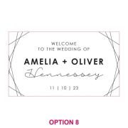 Engraved Acrylic Wedding Sign with Wooden Base