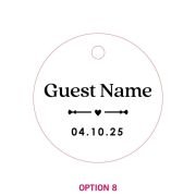 Engraved Wooden Round Wedding Gift Tags