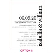 Engraved 5×7 Acrylic Wedding Invitations