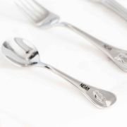 Engraved Stainless Steel Children’s Cutlery 4 Piece Set Australian Animals