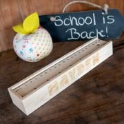 Engraved Wooden Kids Pencil Box