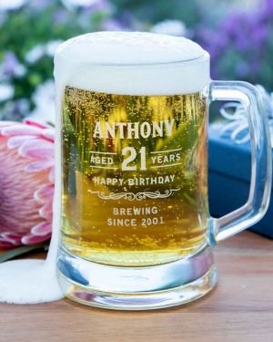Engraved Birthday 500ml Beer Mug