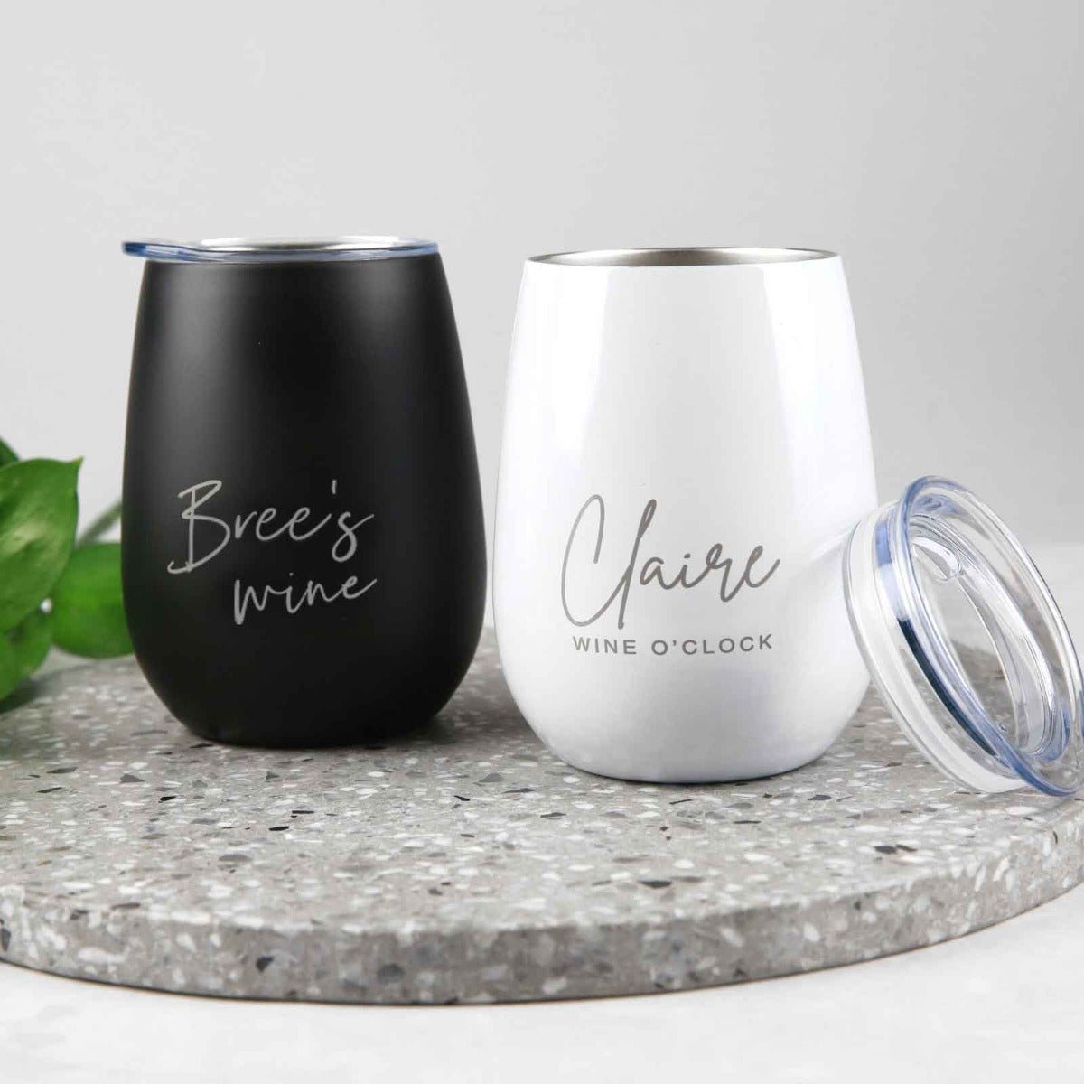 Engraved Birthday Wine Sipper with Lid