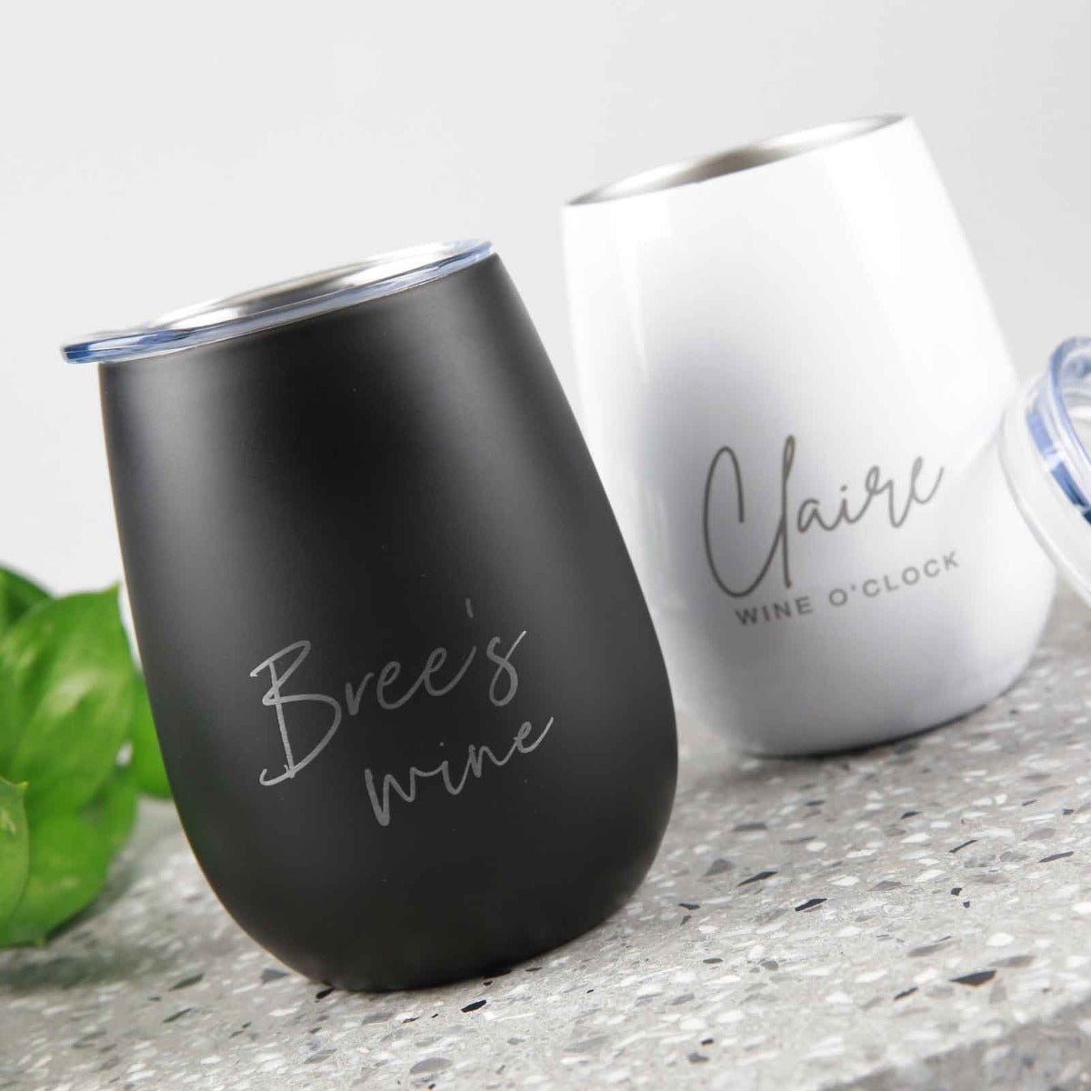 Engraved Birthday Wine Sipper with Lid