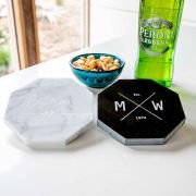 Engraved Birthday Octagonal Marble Coaster