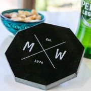 Engraved Birthday Octagonal Marble Coaster