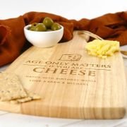 Engraved Birthday Wooden Cheese Serving Chopping Board