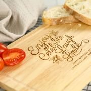 Engraved Birthday Rectangle Wooden Cheese Board