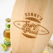 Engraved Wooden Surfboard Birthday Sign Gift