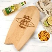 Engraved Wooden Surfboard Birthday Sign Gift
