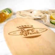 Engraved Wooden Surfboard Birthday Sign Gift