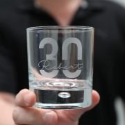 Engraved Birthday Milestone 305ml Round Scotch Glass