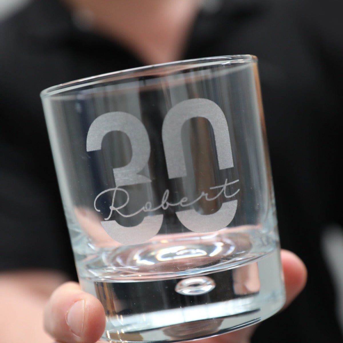 Engraved Birthday Milestone 305ml Round Scotch Glass