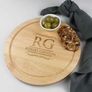 Engraved Birthday Round Cheese Chopping Board