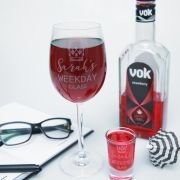 Engraved Wine Glass and Premium Shot Glass Set