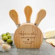 Engraved 3 Piece Cheese Knife Set Bridal Party Gift