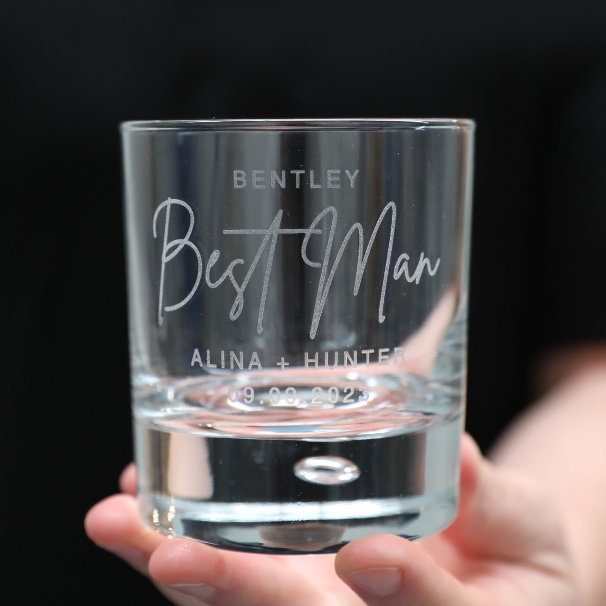 Engraved Bridal Party Round 305ml Scotch Glass